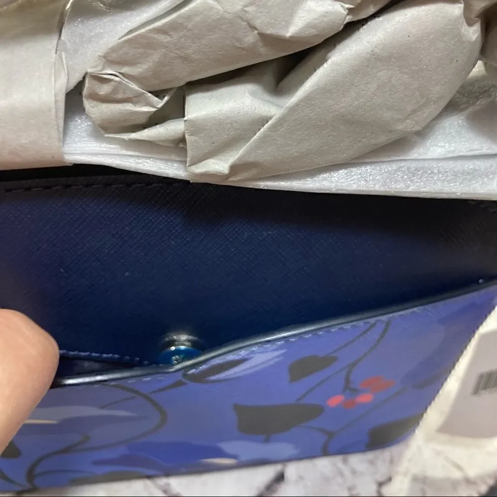 KATE SPADE Blue Floral Payton Dome Crossbody Perfect Summer Bag. NWT